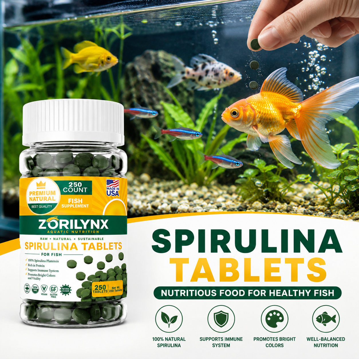1250pcs High Purity Spirulina  - مراجعة Spirulina Tablet Organic وسعره