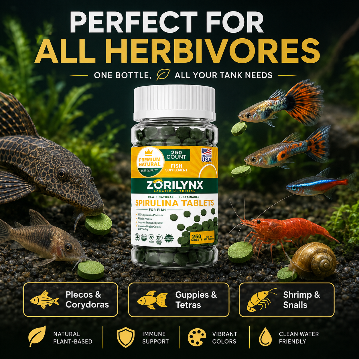1250pcs High Purity Spirulina  - مراجعة Spirulina Tablet Organic وسعره