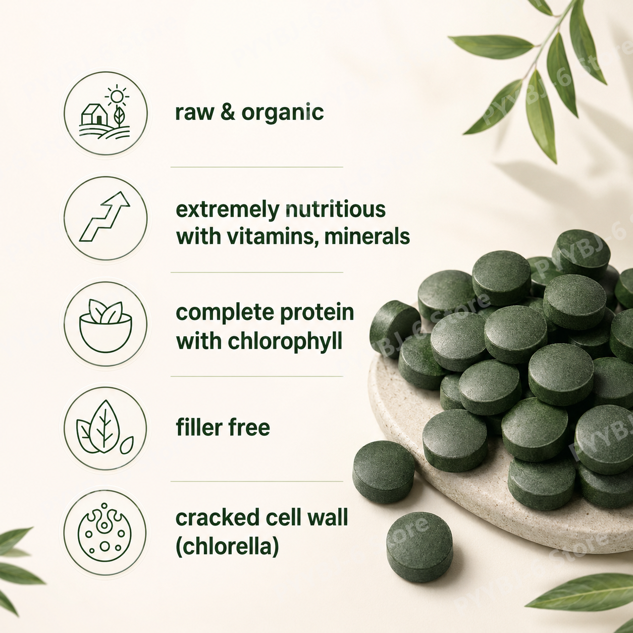 Organic Spirulina Chlorella Ta - مراجعة Spirulina Tablet Organic وسعره