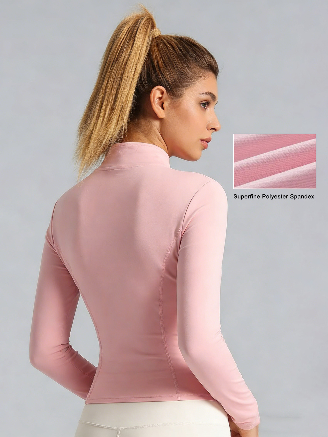 New Women Light Pink Yoga Coat - مراجعة Fitness & Nutrition Lab وسعره