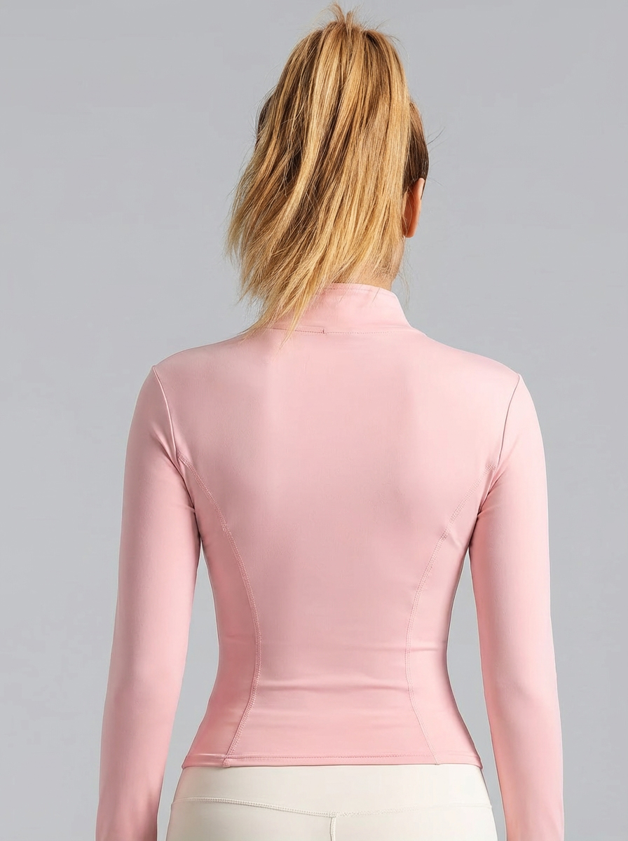 New Women Light Pink Yoga Coat - مراجعة Fitness & Nutrition Lab وسعره