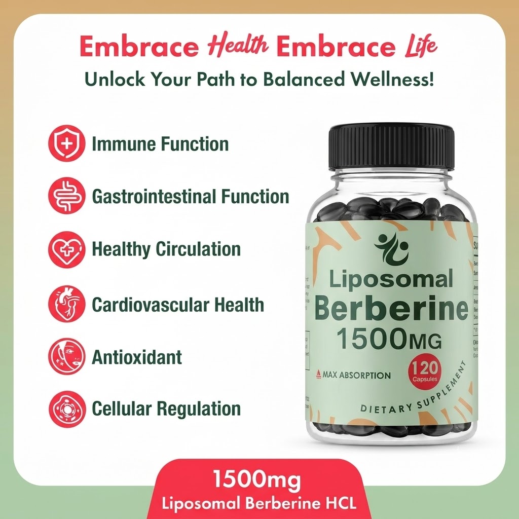 Liposomal Berberine HCL - 1500 - مراجعة Berberine Hcl Capsule وسعره