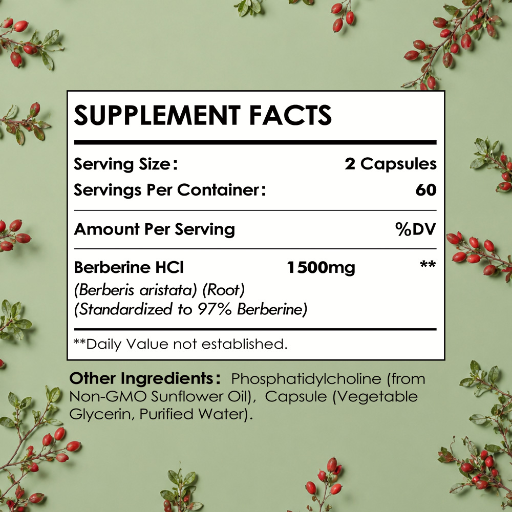 Liposomal Berberine HCL - 1500 - مراجعة Berberine Hcl Capsule وسعره