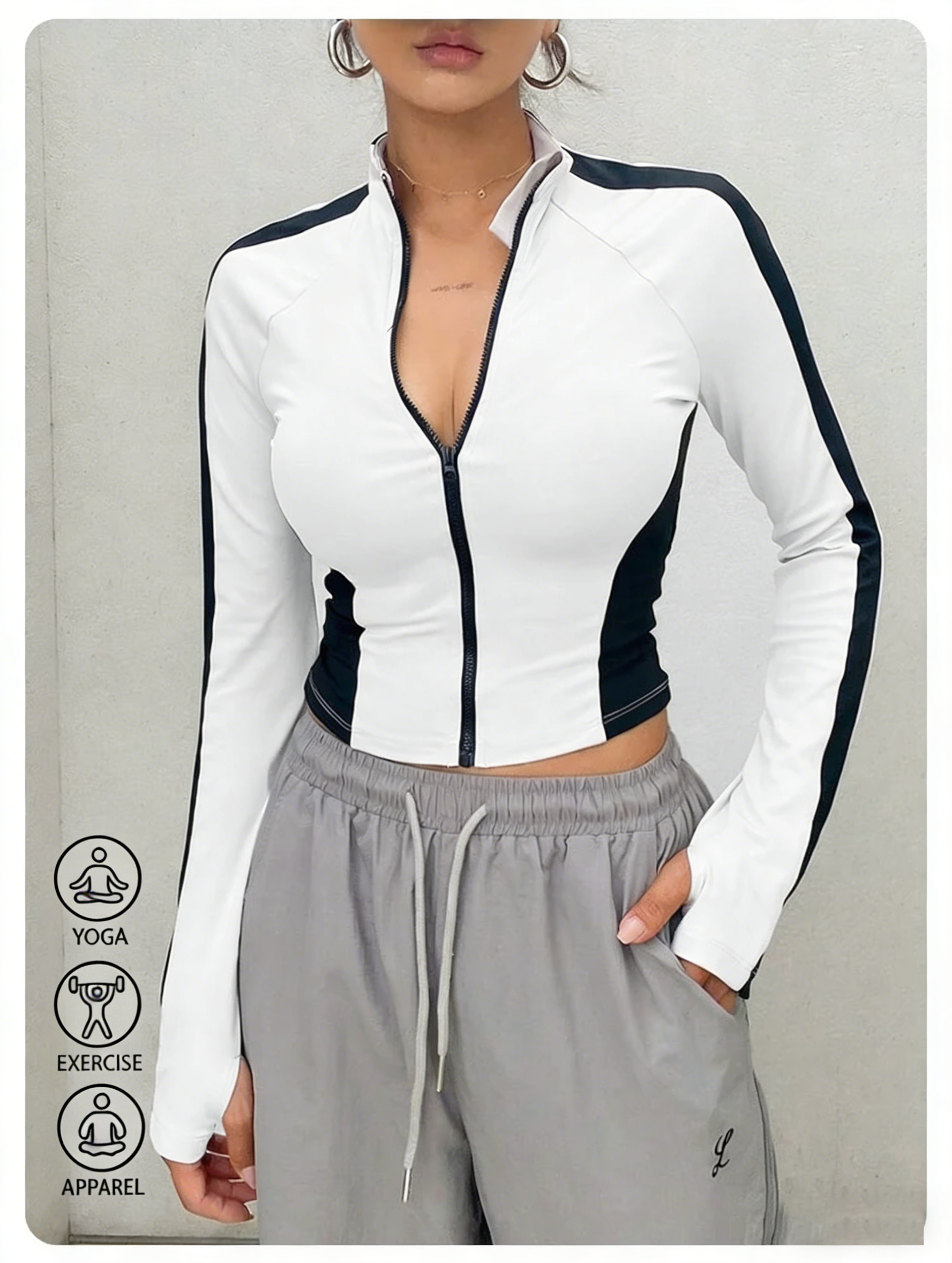 Yoga Clothes Stand Up Collar J - مراجعة Fitness & Nutrition Lab وسعره