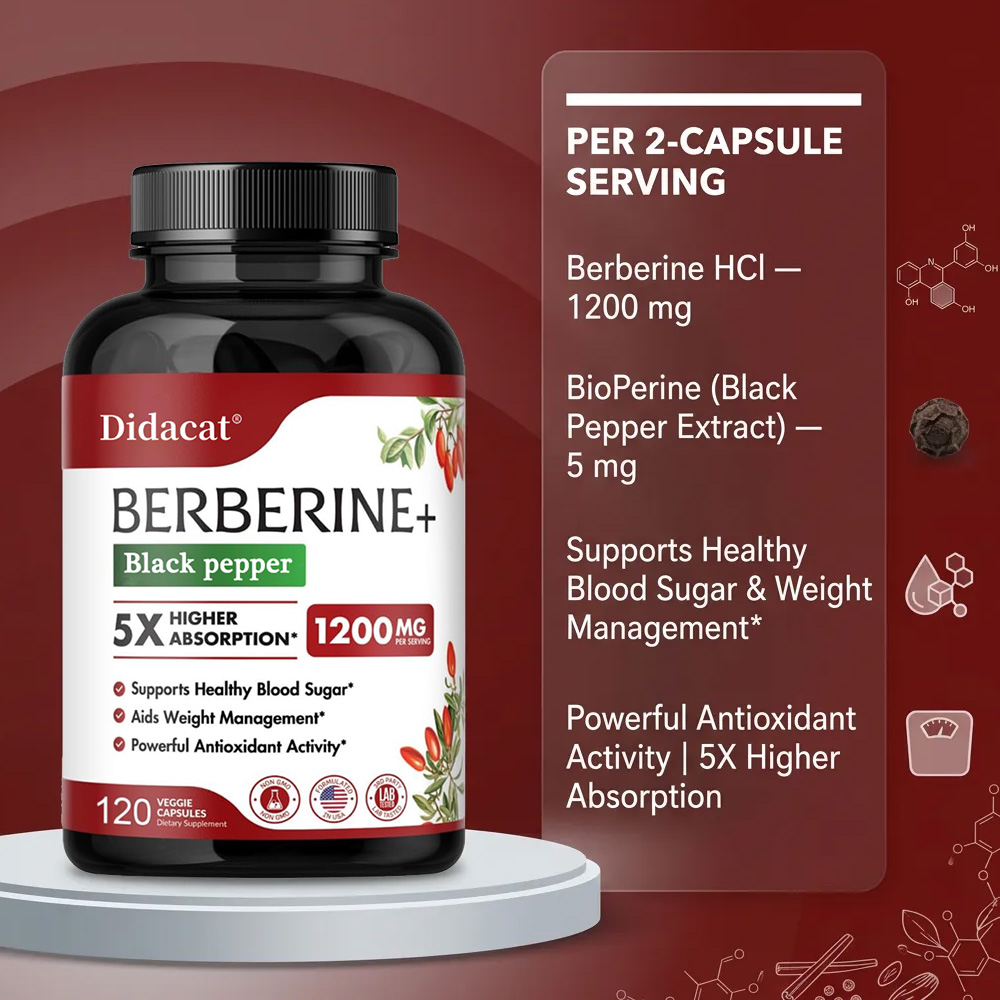 Berberine Supplement 1200mg -  - مراجعة Berberine Hcl Capsule وسعره