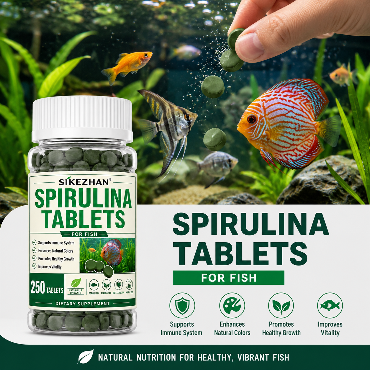 High Purity Spirulina Tablets  - مراجعة Spirulina Tablet Organic وسعره